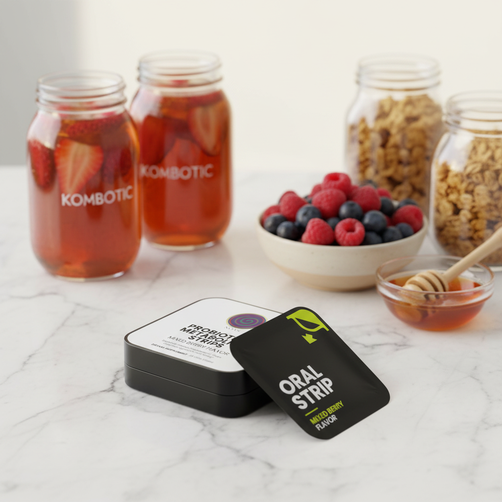Tin and packet — kombucha & berries